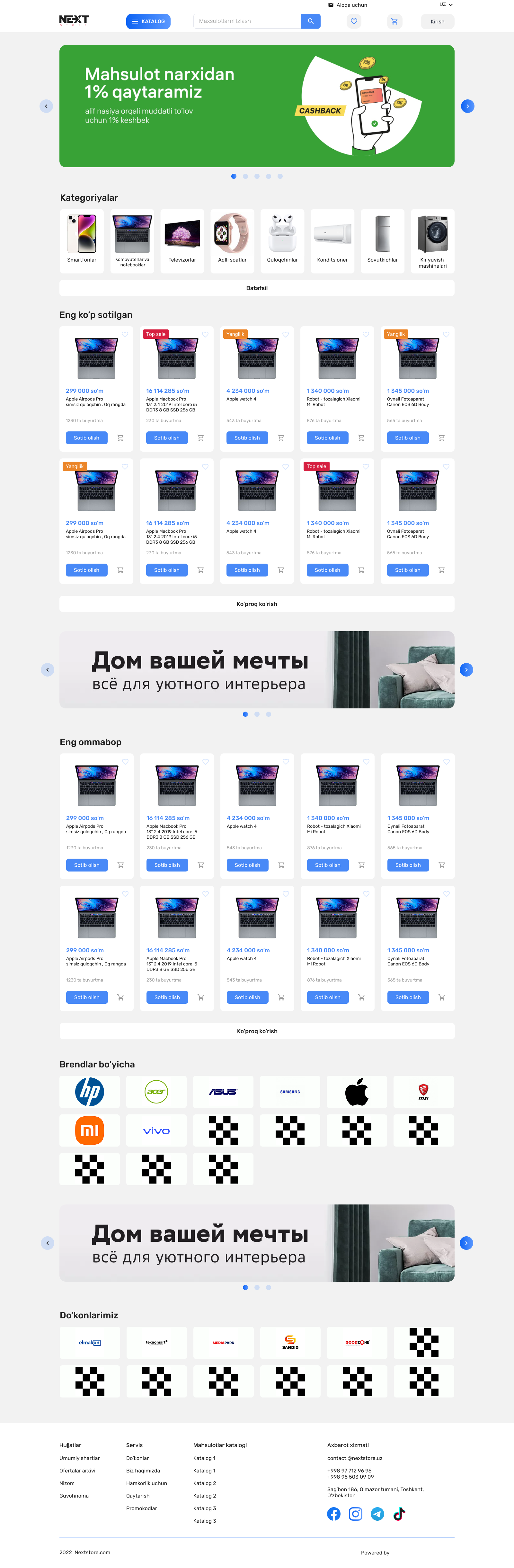 Trang bán đồ công nghệ Next Store