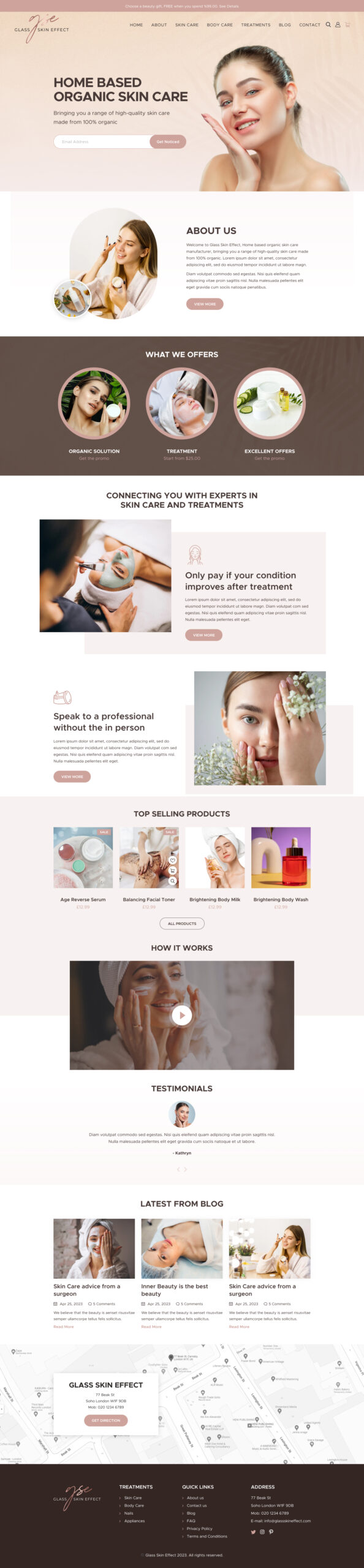 Trang bán mỹ phẩm