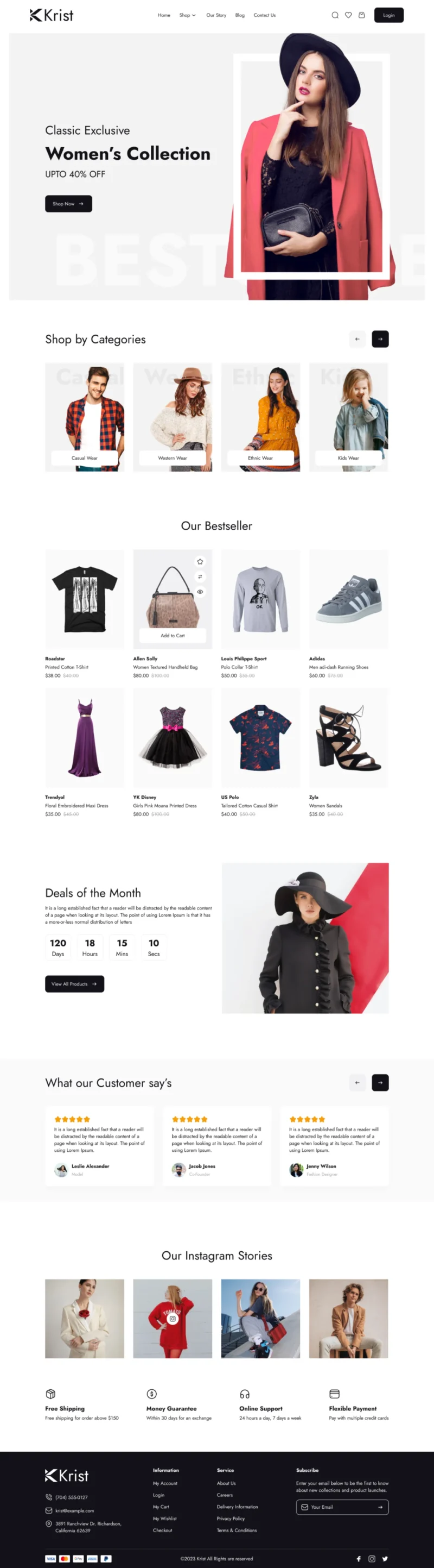 Trang bán đồ thời trang